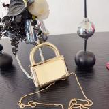 Women Cocktail Solid Glossy Square Handbag