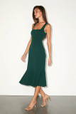 Women Solid Camisole Fishtail Bodycon Dress