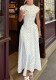 Summer Women's Chic Slim-Fit Polka Dot A-Line Short-Sleeve Maxi Dress for Holidays