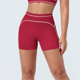 Women Color-Blocked Stretch Yoga Shorts
