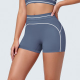 Women Color-Blocked Stretch Yoga Shorts
