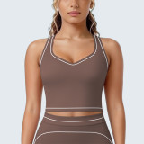 Women Tank Running Fitness Yoga Color-Blocked Bra