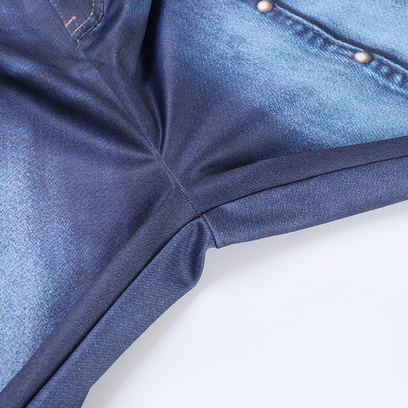 Stretchy Denim Capri Pants for Summer Casual Wear