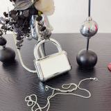 Women Cocktail Solid Glossy Square Handbag