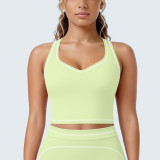 Women Tank Running Fitness Yoga Color-Blocked Bra