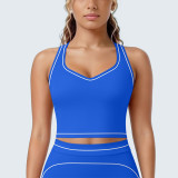 Women Tank Running Fitness Yoga Color-Blocked Bra