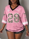 Women's Quick-Dry Breathable Washed Print Sports Jersey