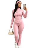 Women's Casual Sexy Tight-Fitting Long-Sleeve Bell-Bottom Three-Piece Pants Set