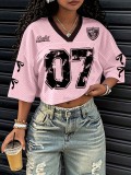 Women's Quick-Dry Breathable Washed Print Sports Jersey