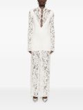 Women sexy autumn solid-color with lace patchwork and slit long-sleeve dress