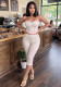 Women Summer Sexy Strapless Backless Tube Top and Pants Two Piece Set