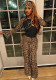 Women Letter-Print Raglan Yoga Set Long-Sleeve Top & Pants with Headband