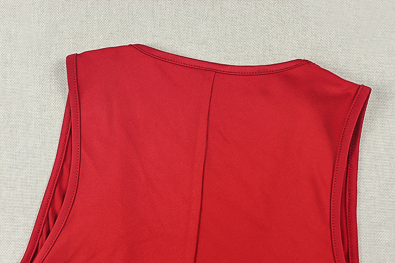 V-Neck Sleeveless Slit Bodycon Dress for Evening Parties