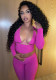 Women sexy solid-color long-sleeve top and shorts two-piece set