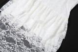 Women Summer Sexy Lace Patchwork Halter Neck Dress