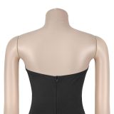 Women's Sexy Strapless Beaded Luxury Formal Party Dress