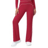 Women's High-Waisted Color Block Loose Casual Wide-Leg Outdoor Running & Fitness Yoga Pants