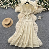 Women's Casual Short Sleeve High-Waisted Slim-Fit Career Chic A-Line Dress