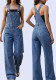 Summer Women's Casual Denim Wide-Leg Overalls