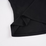 Women's Fashionable Baroque Double-Breasted Cutout Long Sleeve Slim-Fit Top
