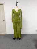 Women's Sexy Mesh Cowl Neck Sleeveless Ruched Slim-Waist Formal Party Dress