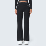 Women's High-Waisted Color Block Loose Casual Wide-Leg Outdoor Running & Fitness Yoga Pants
