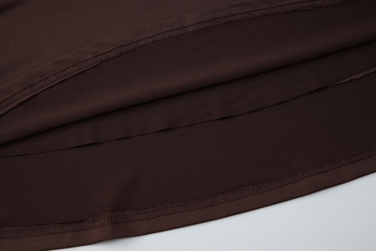 U-Neck Dress for Autumn Casual Wear