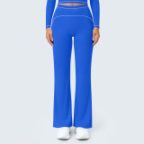 Women's High-Waisted Color Block Loose Casual Wide-Leg Outdoor Running & Fitness Yoga Pants