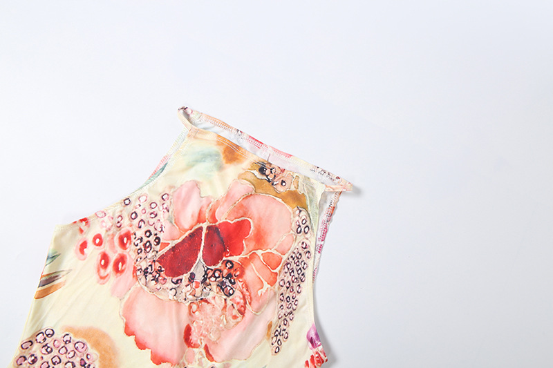 Printed Strapless Bodycon Dress for Summer Clubwear