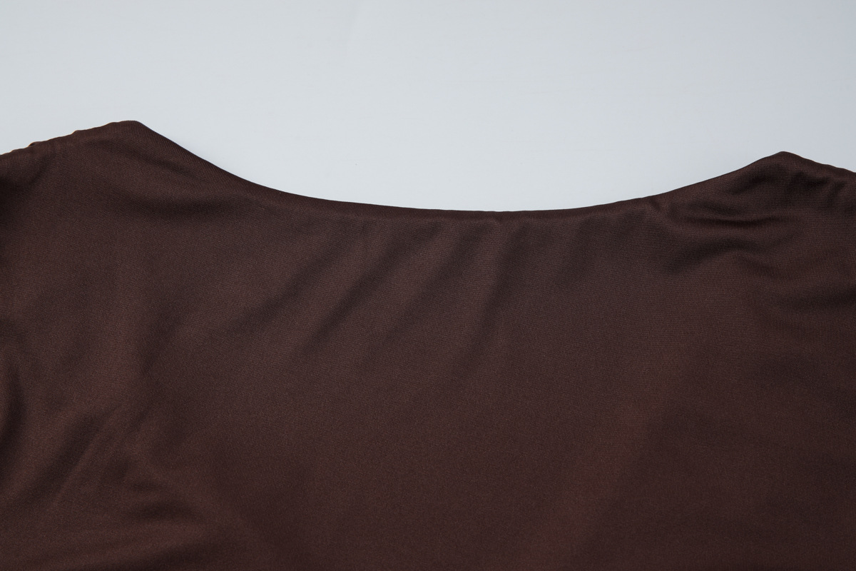 U-Neck Dress for Autumn Casual Wear