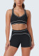 Women's Color Block Tight-Fitting High-Stretch Tank Shorts Yoga & Fitness Two-Piece Set