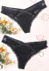 Women's Plus Size Lace Floral See-Through Low-Rise Sexy Thong
