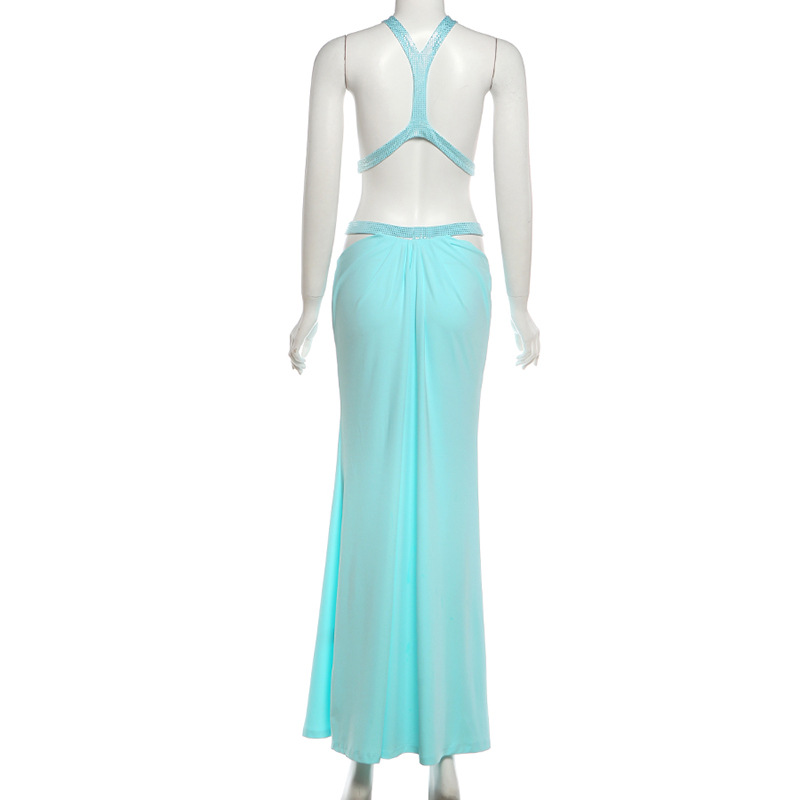 V-Neck Ruched Patchwork Dress for Summer Parties