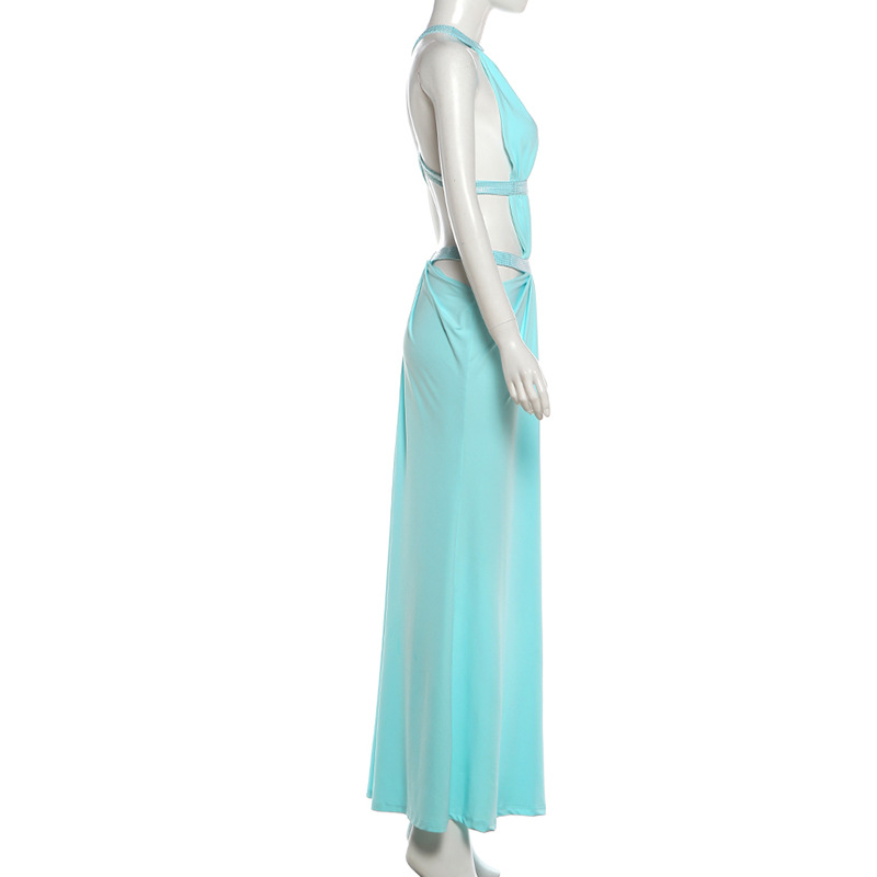 V-Neck Ruched Patchwork Dress for Summer Parties
