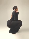 African Women Sexy Backless High Neck Formal Party Bodycon Maxi Dress