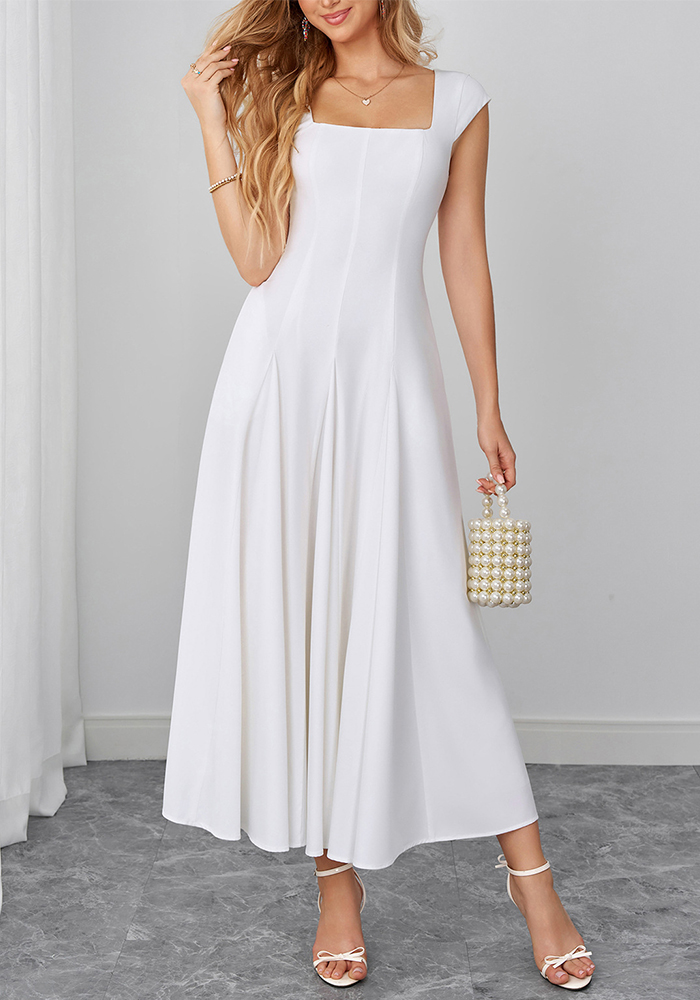 Backless Lace-Up Maxi Strap Dress for Evening Wear