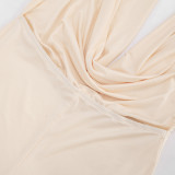 Women Sexy Halter Neck Cowl Neck Backless Sleeveless Jumpsuit