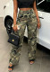 Women Camo Cargo Denim Pant
