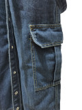 Women Causal Cargos Denim Pants With Pockets Camisole Top