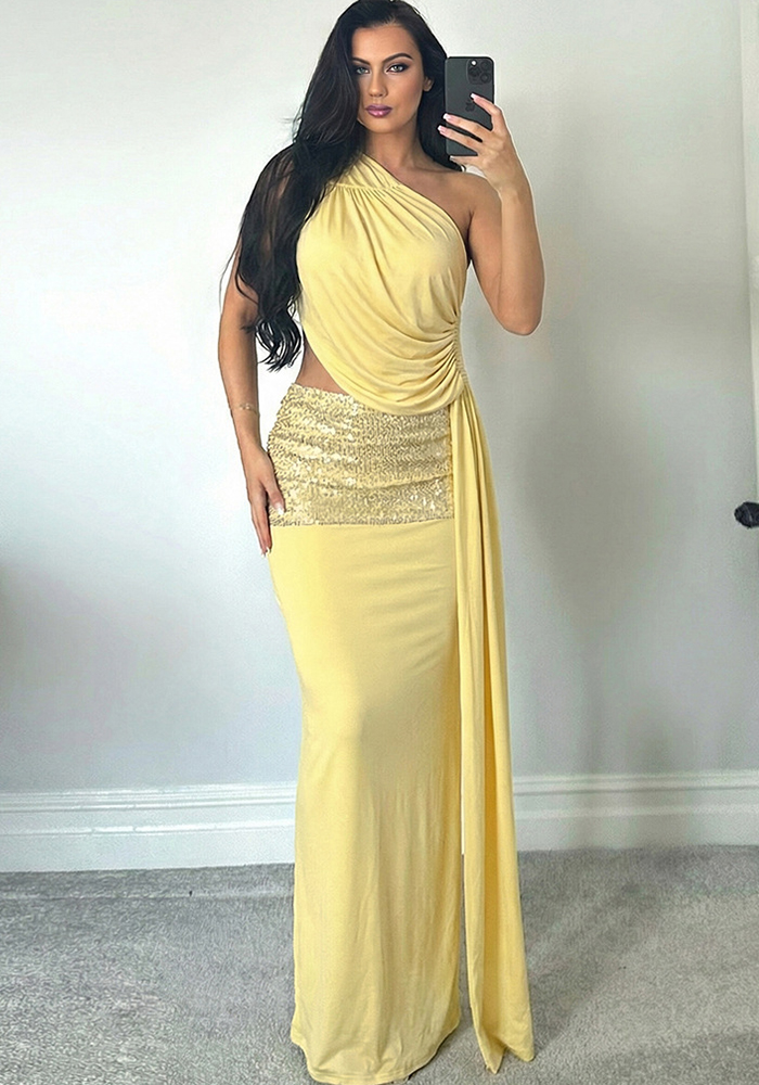 One-Shoulder Backless Dress for Summer Parties