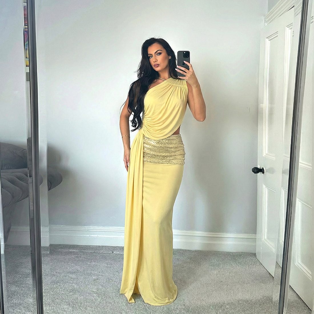 One-Shoulder Backless Dress for Summer Parties