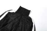 Women Summer Frog Button Sexy See‑Through Patchwork Top