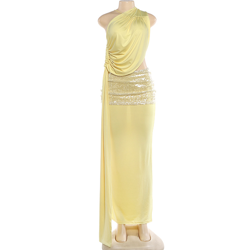 One-Shoulder Backless Dress for Summer Parties