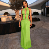 Women Summer Sexy V‑Neck Ruched Patchwork Dress