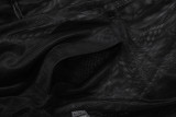 Women Summer Frog Button Sexy See‑Through Patchwork Top