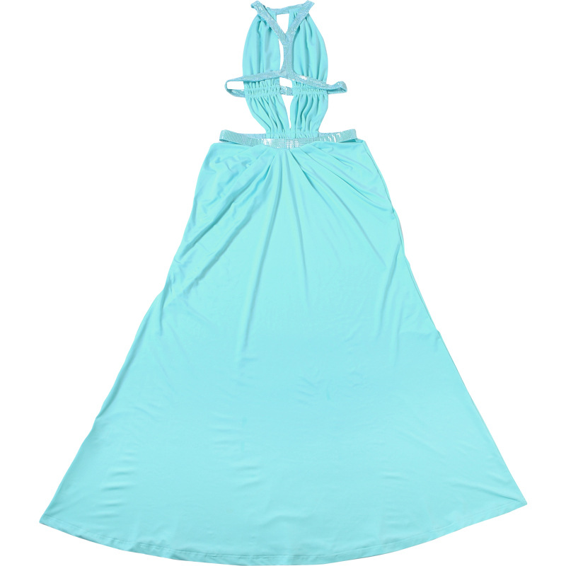 V-Neck Ruched Patchwork Dress for Summer Parties