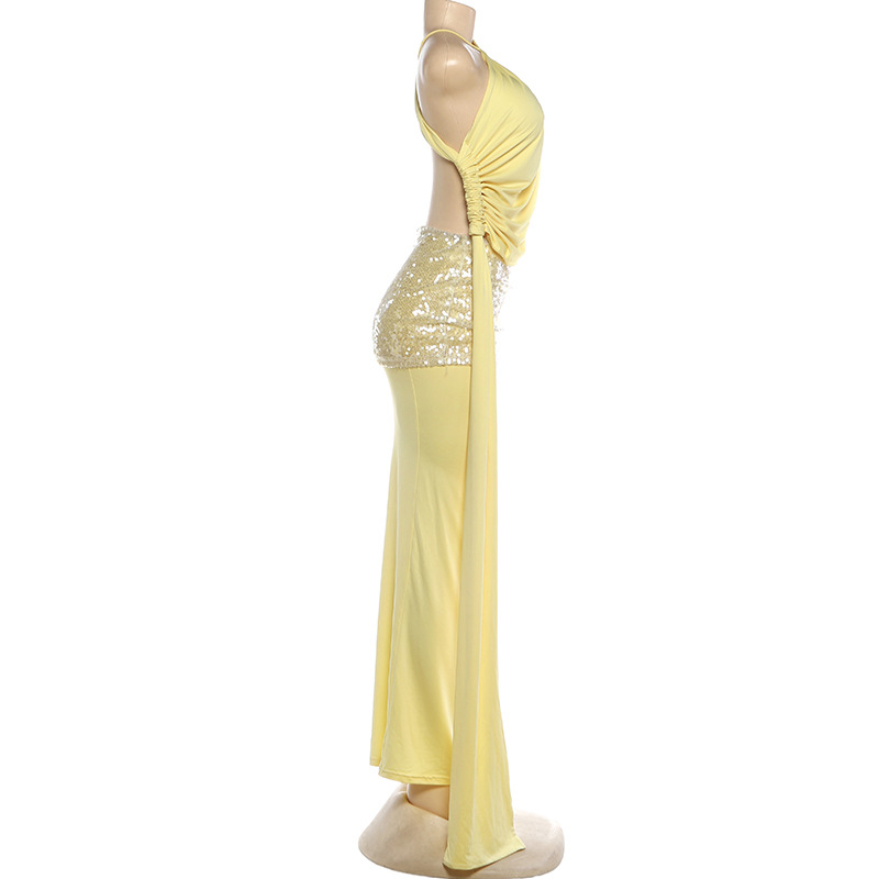 One-Shoulder Backless Dress for Summer Parties