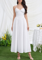 Women Sexy V‑Neck Backless Maxi Strap Dress