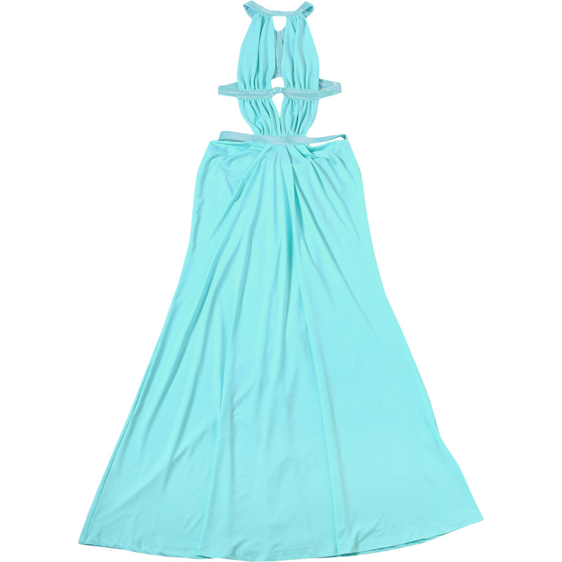 V-Neck Ruched Patchwork Dress for Summer Parties