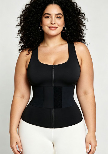 Women's Shaper Lace-Up Sweat-Waist Trainer Tight-Fitting Fitness Tank Top